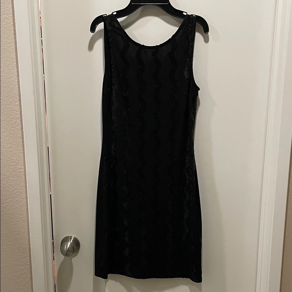 Planet Gold Black Sleeveless Sheath Mini Dress
